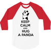 keep calm and hug a panda 3/4 Sleeve Shirt