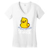 i don't give a duck Women's V-Neck T-Shirt