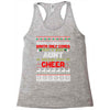 santa only comes once a year aunt is always here to cheer Racerback Tank