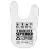 Born In September Baby Bibs