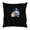 droid hug Throw Pillow