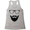 beard and glasses Racerback Tank