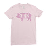 pig oink funny Ladies Fitted T-Shirt