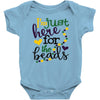 i'm just here for the beads Baby Bodysuit