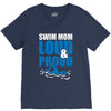 swim mom loud and proud sports athlete athletic V-Neck Tee