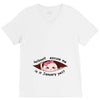 January Peeking Out Asian Baby Girl V-Neck Tee