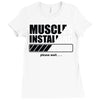 muscles installing Ladies Fitted T-Shirt