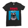 Jaws Parody Paws Ladies Fitted T-Shirt