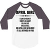 Super April Girl 3/4 Sleeve Shirt