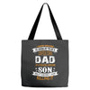 Super Cool Dad Of A Freaking Awesome Son Tote Bags