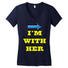 i am with her Women's V-Neck T-Shirt