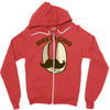 mustachio Zipper Hoodie