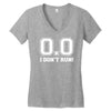 i don't run Women's V-Neck T-Shirt