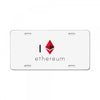 I Love Ethereum License Plate