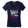 she is a crazy nurse Women's V-Neck T-Shirt