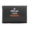 this girl loves halloween Accessory Pouches