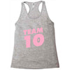 team 10 light pink Racerback Tank