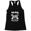 July Girls Are Sunshine Mixed With A Little Hurricane Racerback Tank