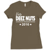 vote deez nuts for president 2016 funny Ladies Fitted T-Shirt