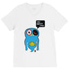 uberpup hey brain cakes! V-Neck Tee
