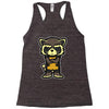 angry raccoon Racerback Tank