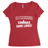 commas save lives t shirt Women's Triblend Scoop T-shirt