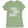 real men quilt Ladies Fitted T-Shirt