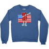 bacon american flag dab Crewneck Sweatshirt