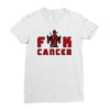 deadpool fuck cancer Ladies Fitted T-Shirt