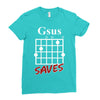 gsus saves chord Ladies Fitted T-Shirt
