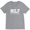 milf man i love fishing funny porn fisherman cool V-Neck Tee