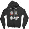 halloween hedgehogs Zipper Hoodie