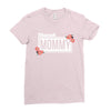 blessed mommy with flower white color Ladies Fitted T-Shirt