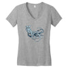 sea emperor transparent buffalo Women's V-Neck T-Shirt