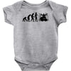 evolution of drummer Baby Onesie