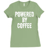 powered by coffee Ladies Fitted T-Shirt