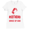 american by birth redhead by the grace of god Ladies Fitted T-Shirt