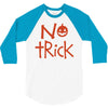 no trick pumpkin halloween 3/4 Sleeve Shirt