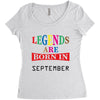 legends are born september Women's Triblend Scoop T-shirt