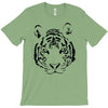 white tiger black print T-Shirt