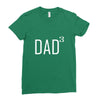 dad of 3 Ladies Fitted T-Shirt