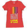 Lightsaber Rainbow - Love Is Love Ladies Fitted T-Shirt