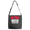 shark week enough Adjustable Strap Totes