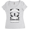 Never Underestimate the Strength of a Melanoma Cancer Warrior Women's Triblend Scoop T-shirt