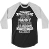 Super Cool Nanny Of A Freaking Awesome Grandson 3/4 Sleeve Shirt