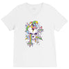flying rainbow skull island V-Neck Tee