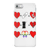 ls lesbian full heart iPhone 7 Case