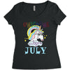 unicorns are born in july cute unicorn Women's Triblend Scoop T-shirt