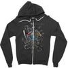ninja aliens Zipper Hoodie