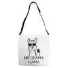 no drama llama Adjustable Strap Totes